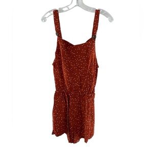 NWT Olivaceous Rust with White Polka dot Romper Small